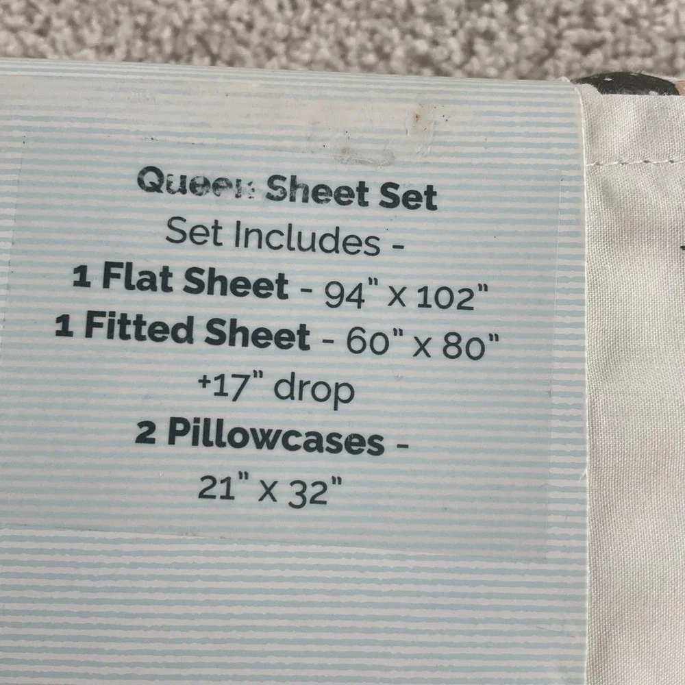 Cath Kidston Spooky Dogs Queen Sheet Set Halloween Frenchie Cotton 4pc New